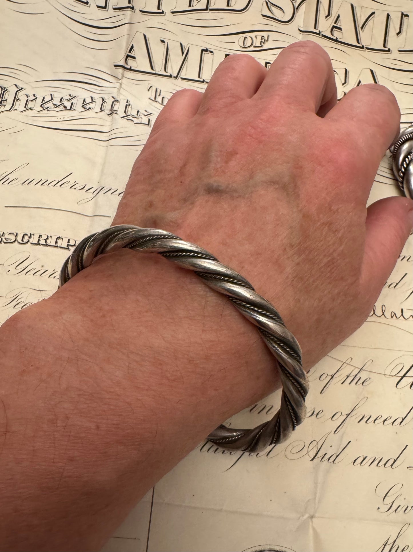 Vintage Antique Chinese Rope Cuff