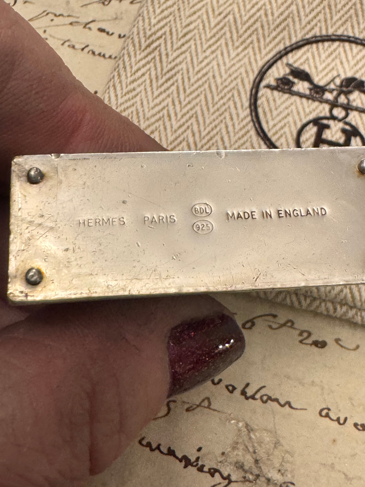 Sterling Silver Hermès Kelly Bag