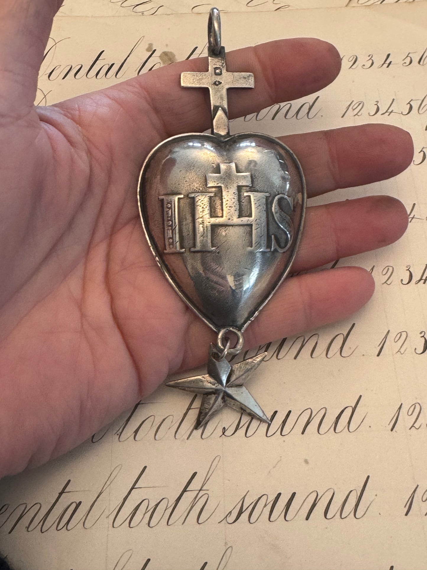 Enormous French Heart with Dangling Star