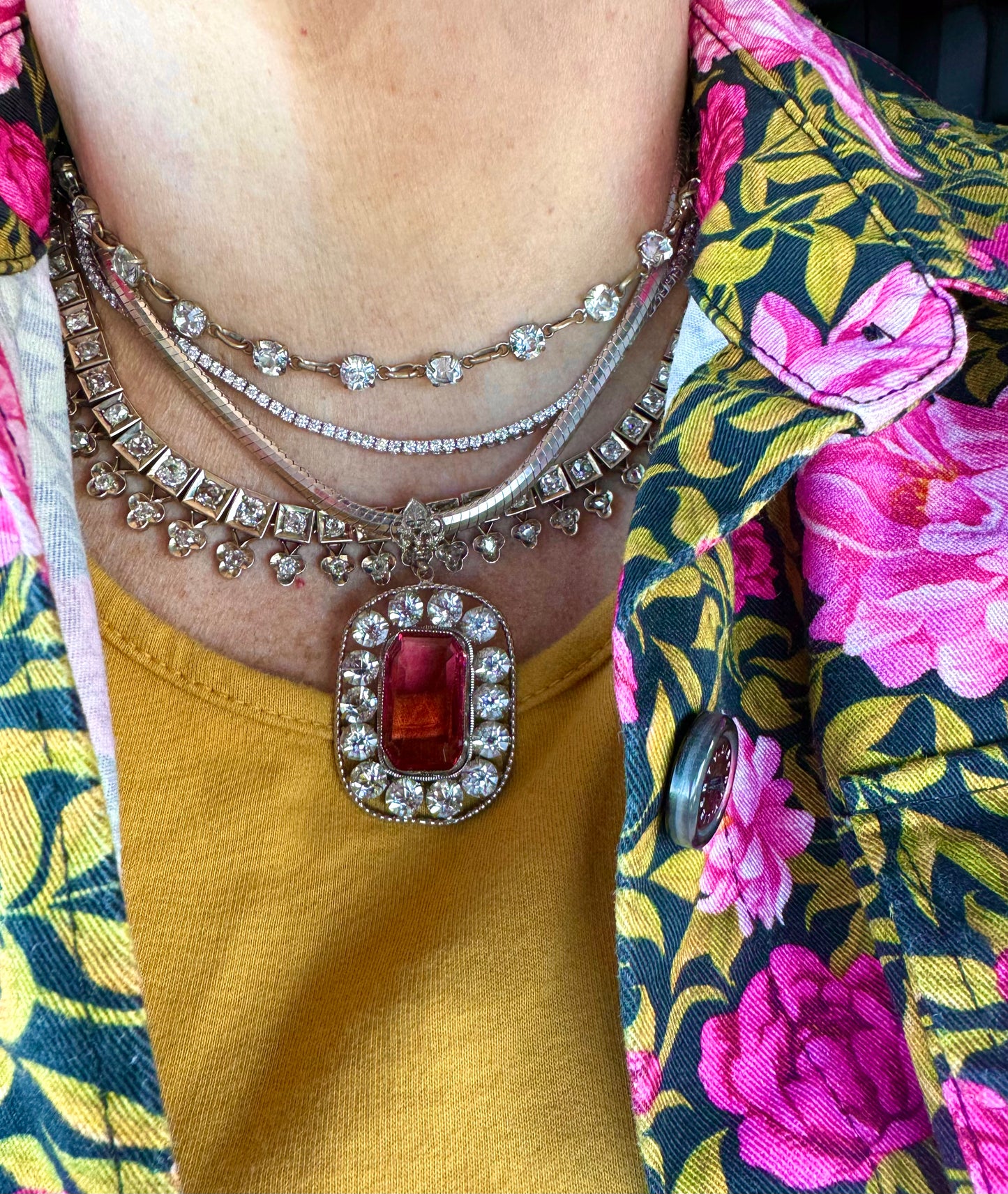 Vintage 1980’s Sterling Italian domed Omega Chain