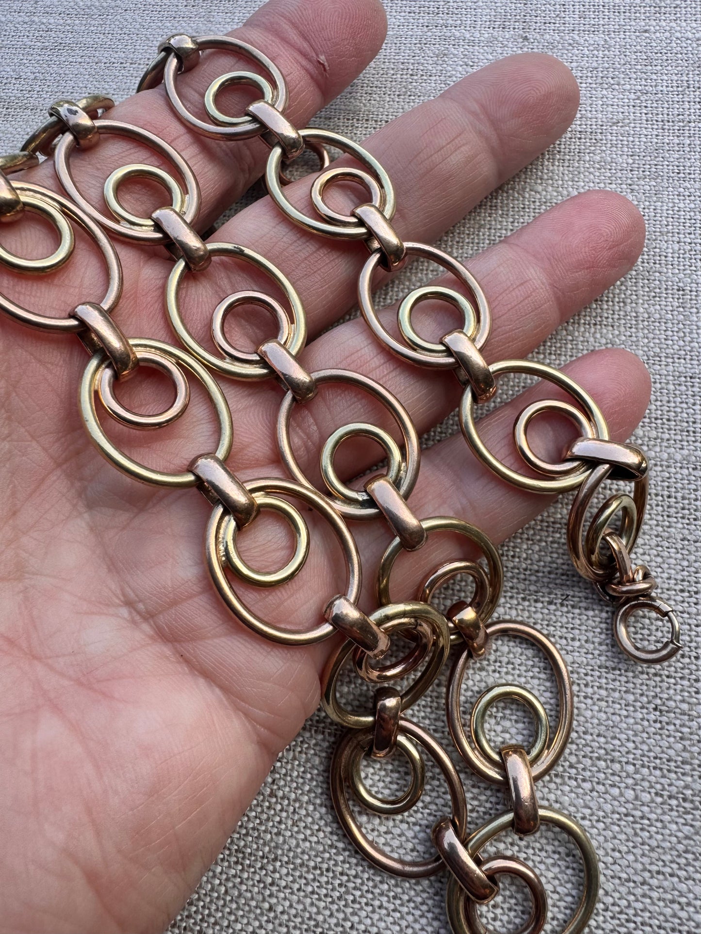 Amazing Sterling Vermeil Necklace and Bracelet Set