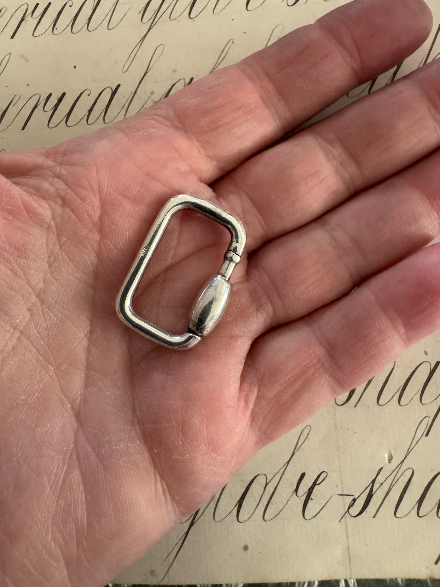 incredibly cool vintage OG sterling carabiner connector