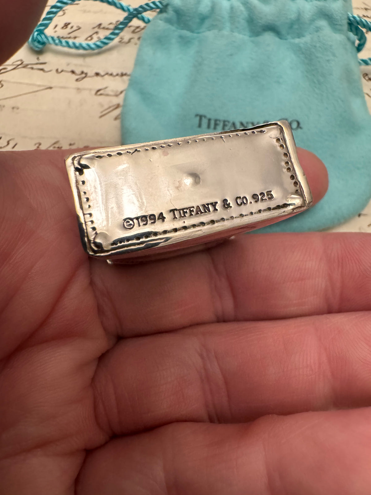 Sterling Silver Tiffany Top Handle Bag