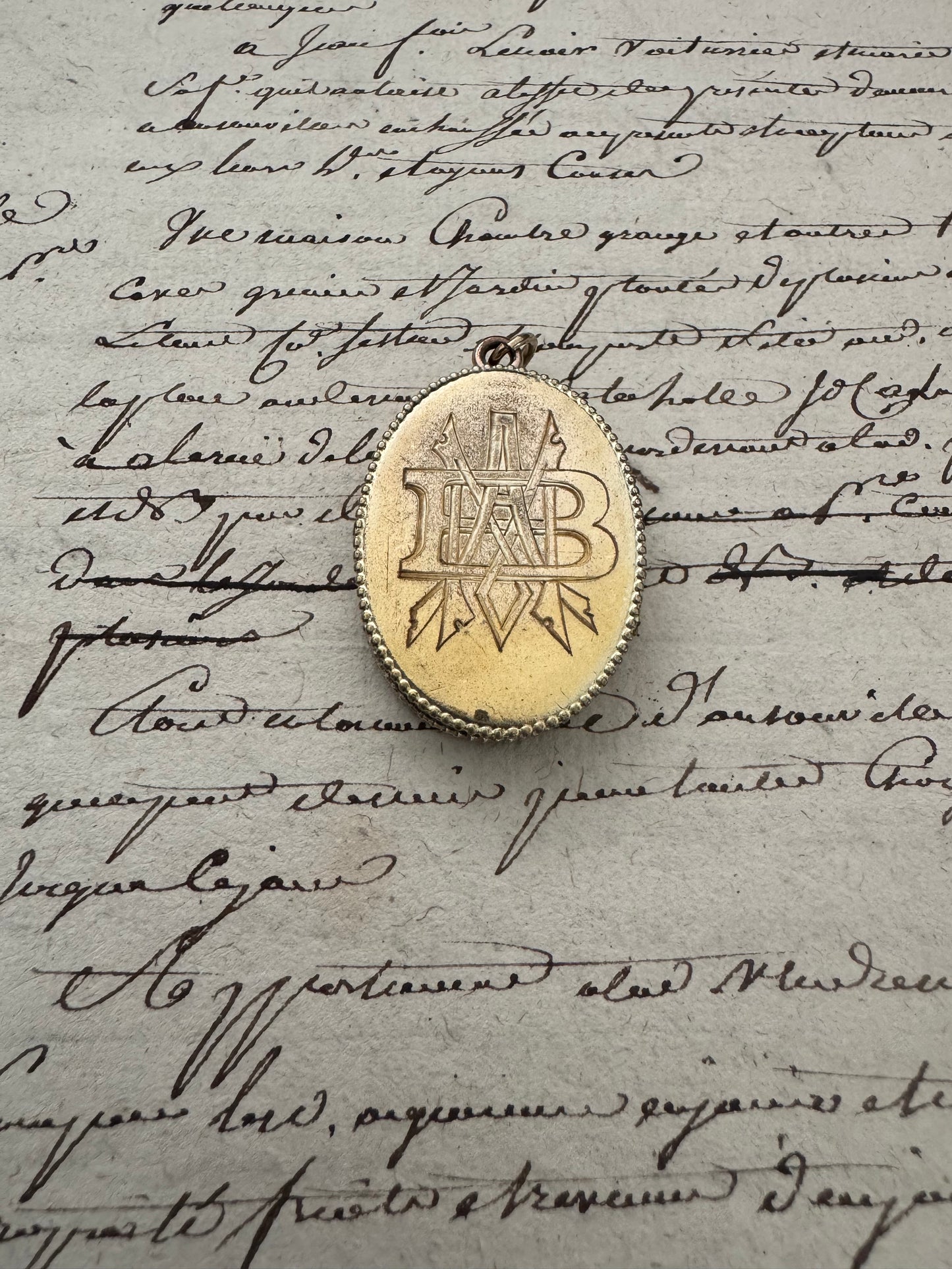 Victorian Gold Plated Silver Granulated Locket No. 2