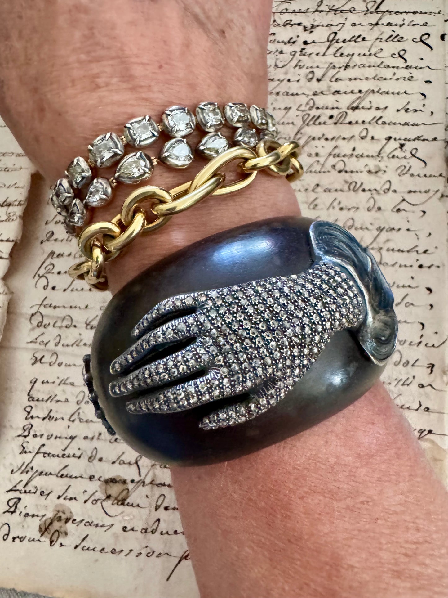 JKC Diamond and Ebony Hand Cuff