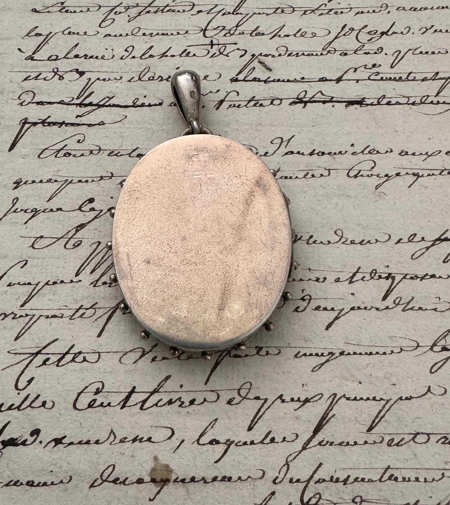 Victorian Gold Plated Silver Locket with Dots