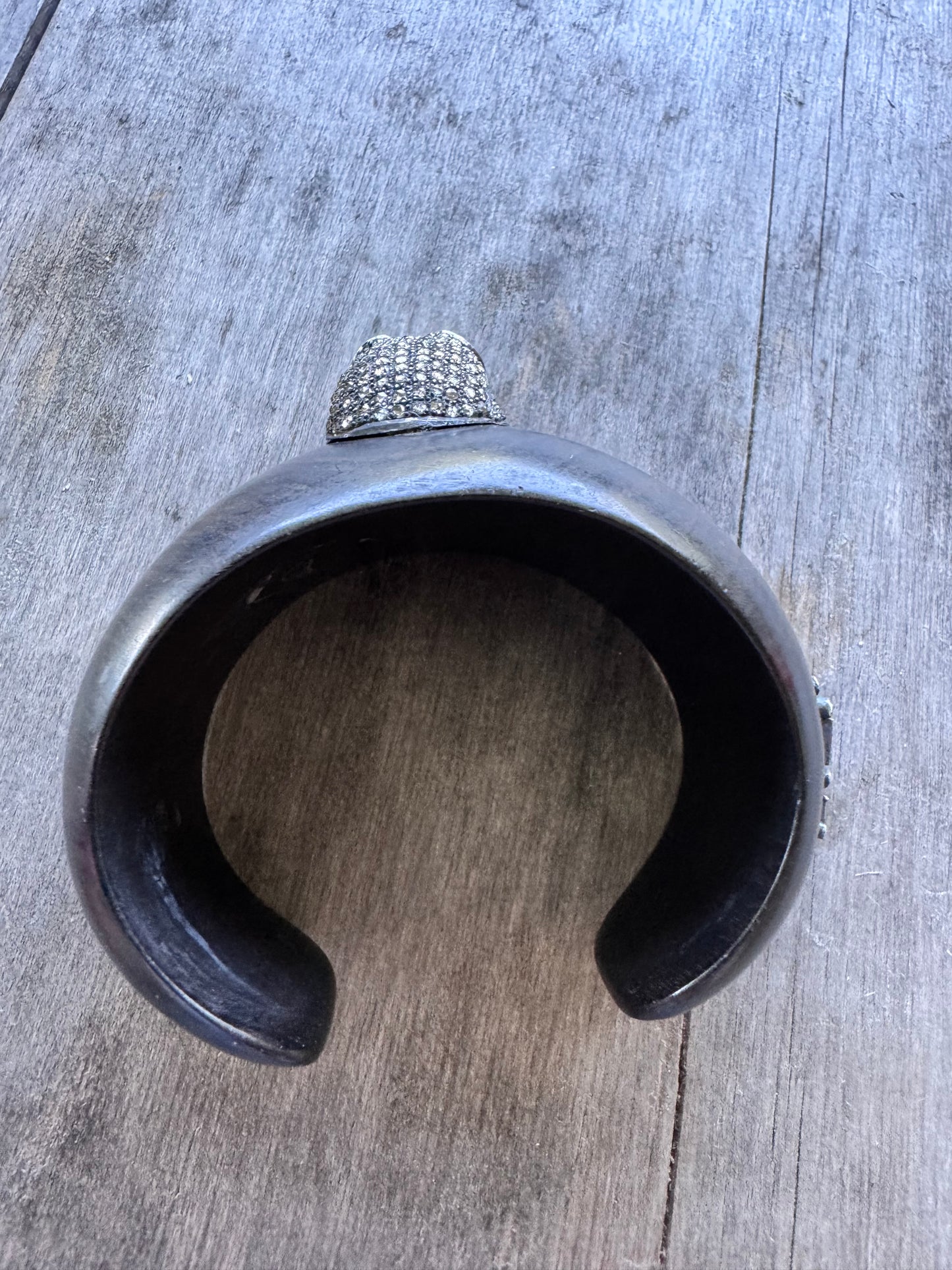JKC Diamond and Ebony Skull Cuff