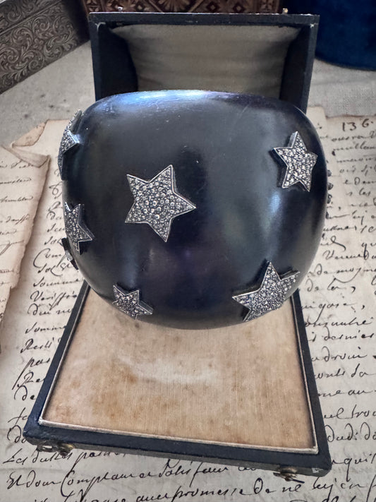 JKC Diamond and Extra Wide Ebony and Stars  Cuff