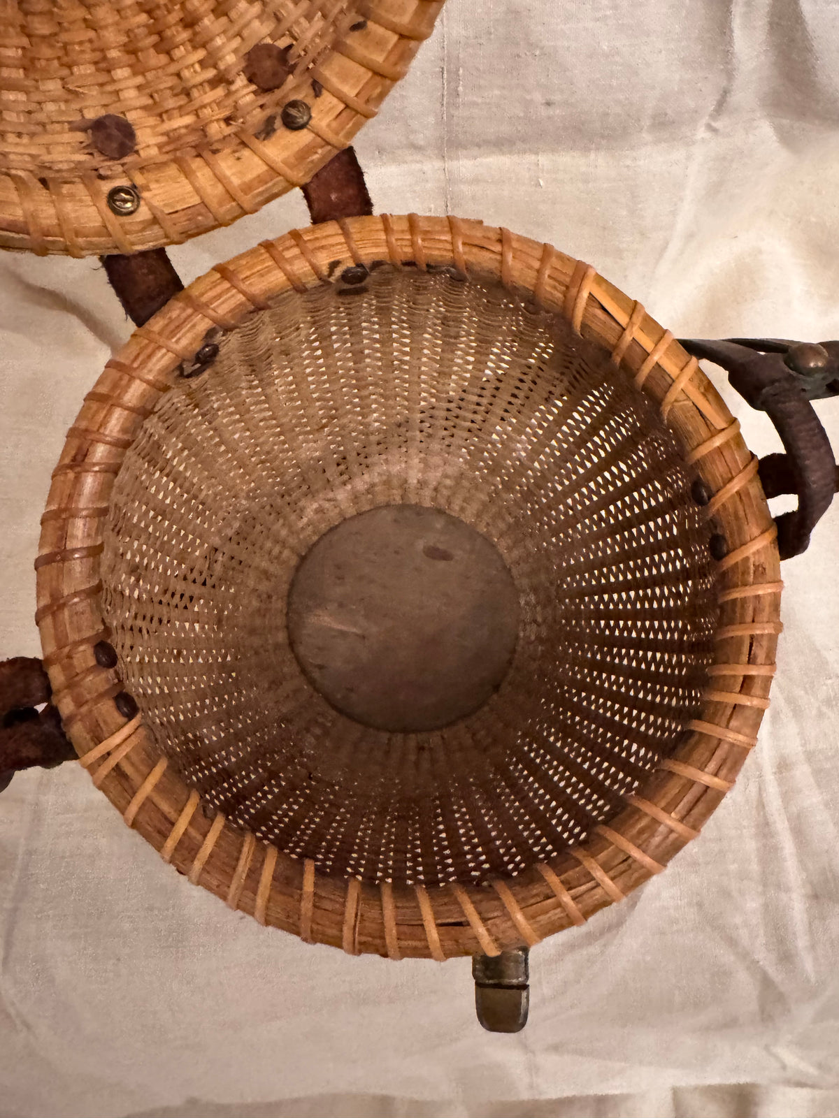Rare Older Lightship Basket with Real Scallop Shell
