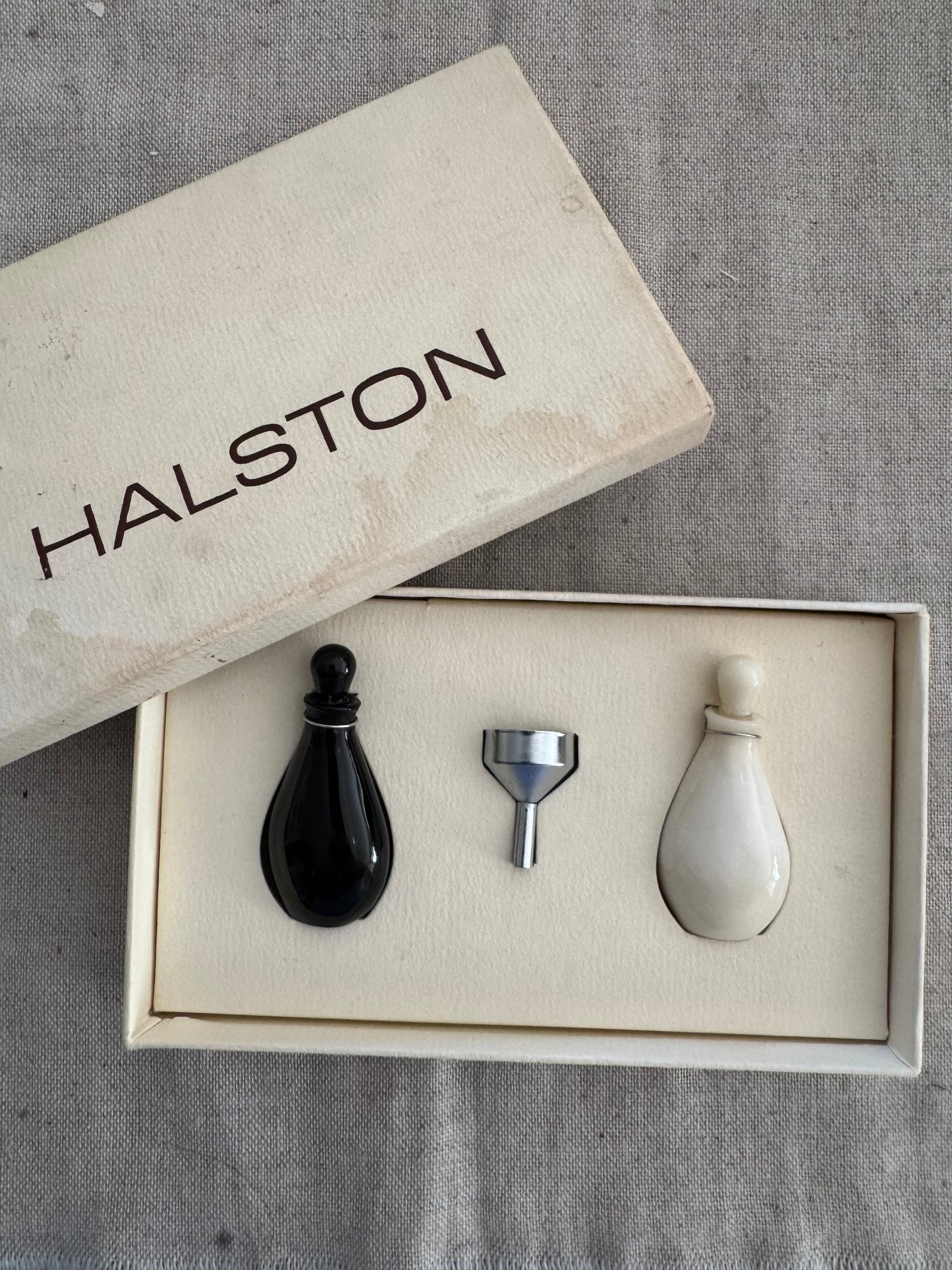 Spectacular Set of Elsa Peretti for Halston Perfume Bottle Necklaces