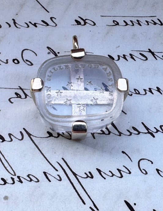 Antique Glass Seal “NON MILLE QUAD ABSENS”