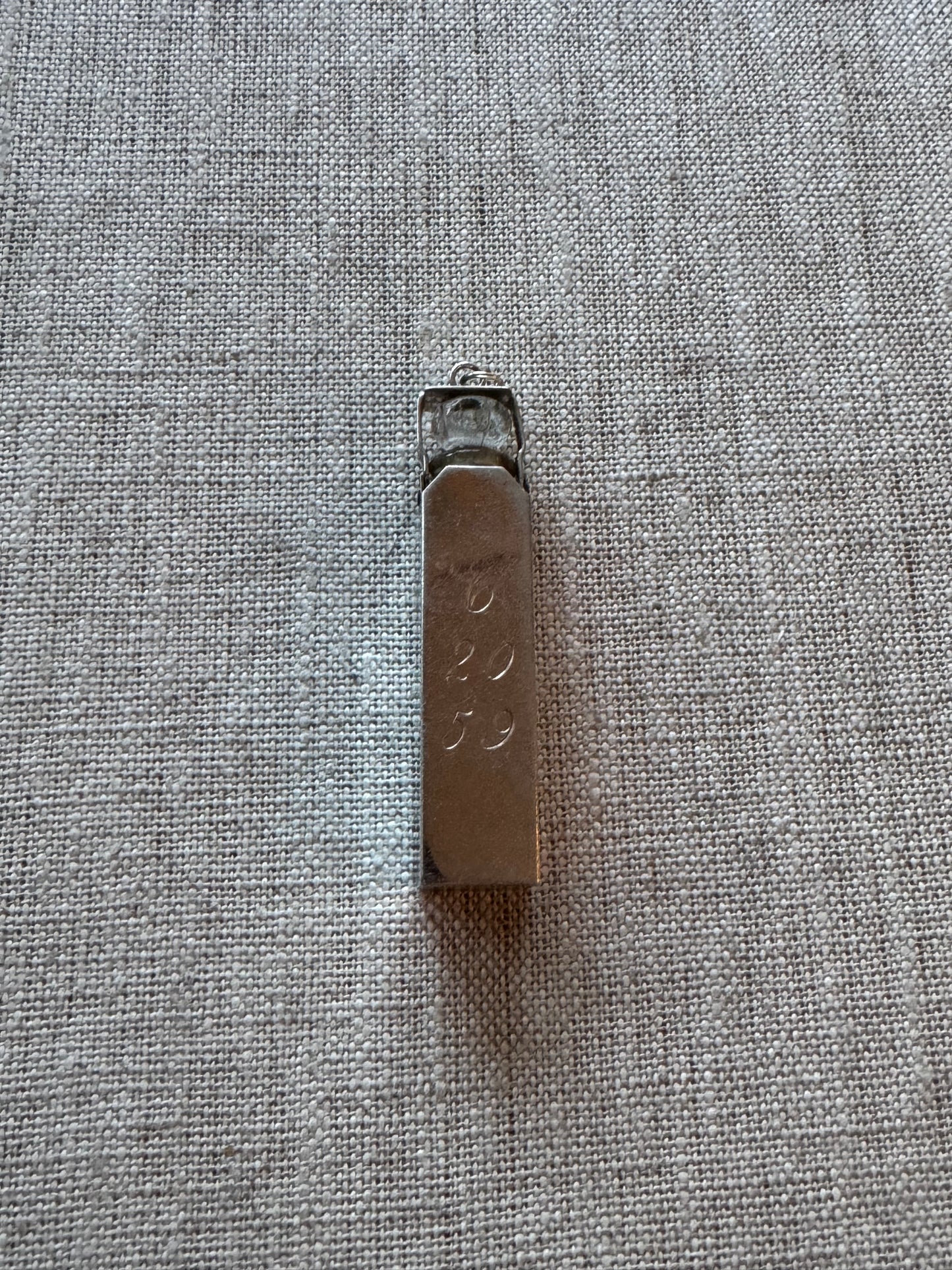 Incredible Long Glass Perfume Bottle in Sterling Case