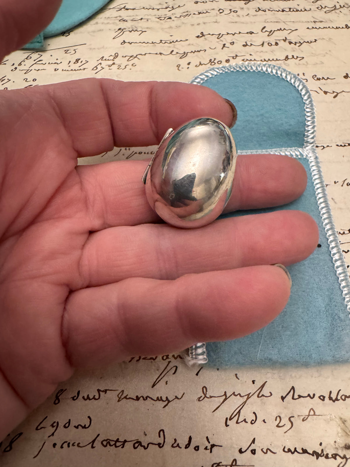 Sterling Silver Tiffany Small Egg Box