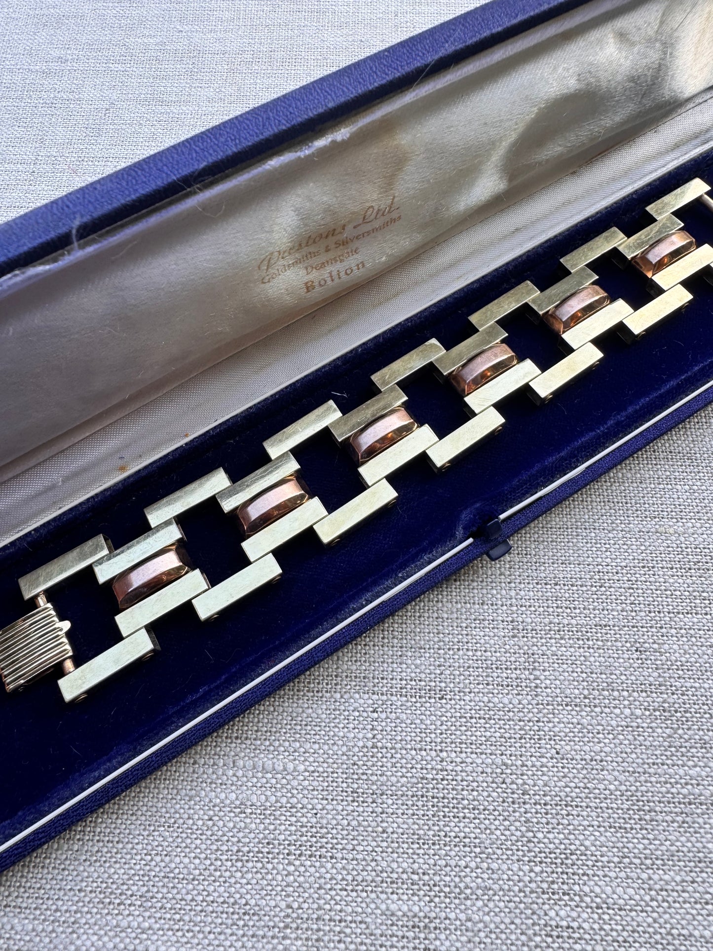 Retro Bi-Color Tank Track Bracelet