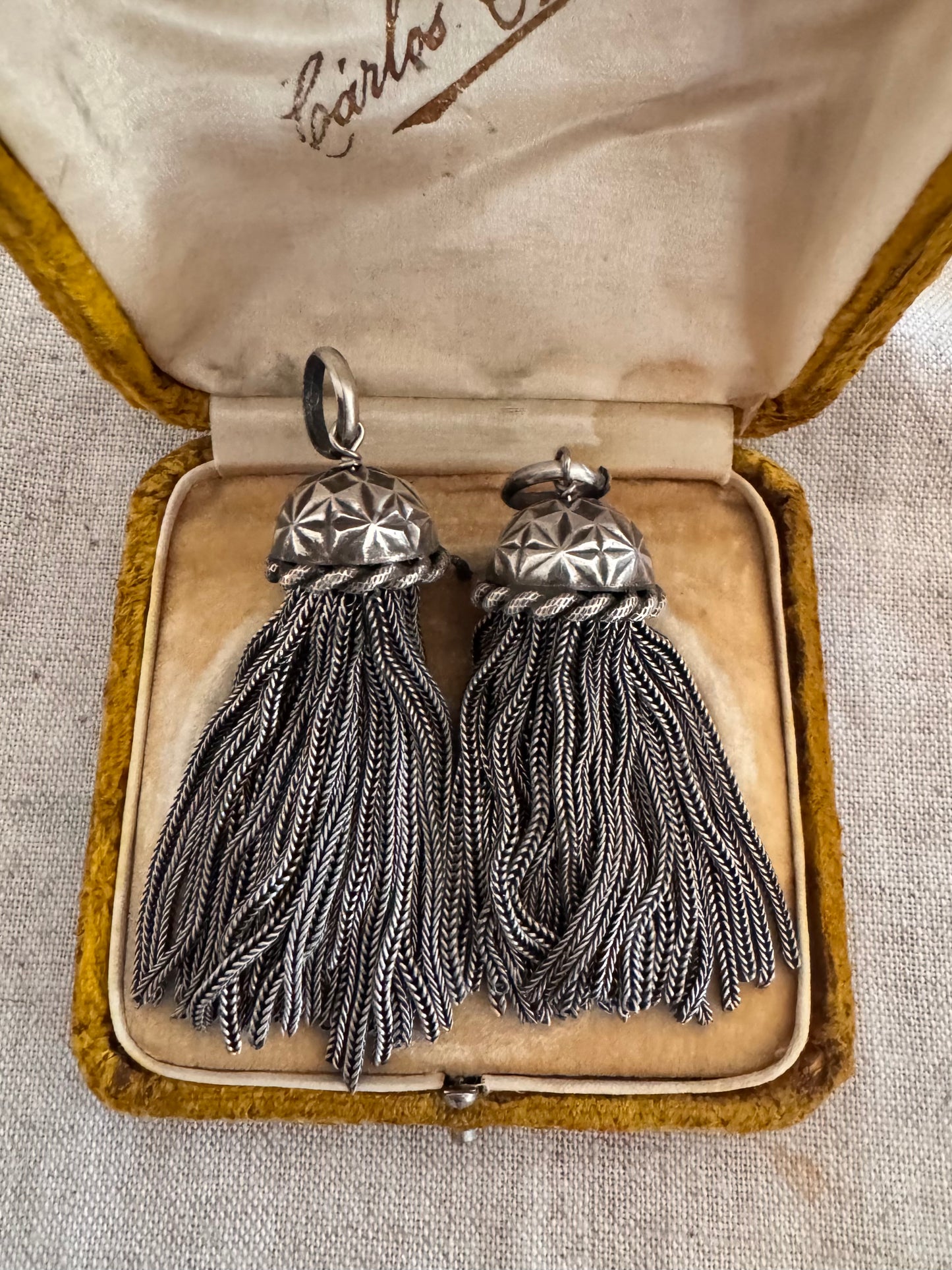 Gigantic Antique Sterling Tassels