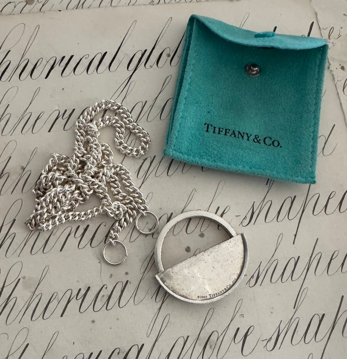 Amazing 2003 Sterling Tiffany Coin Edge Padlock Connector