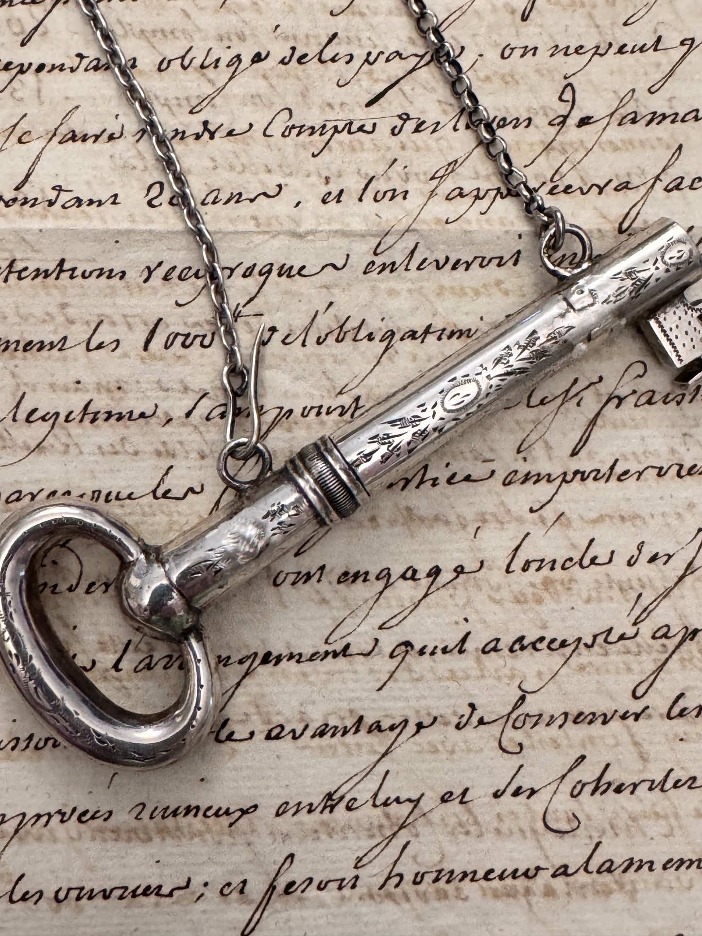 spectacular Victorian large key from chatelaine