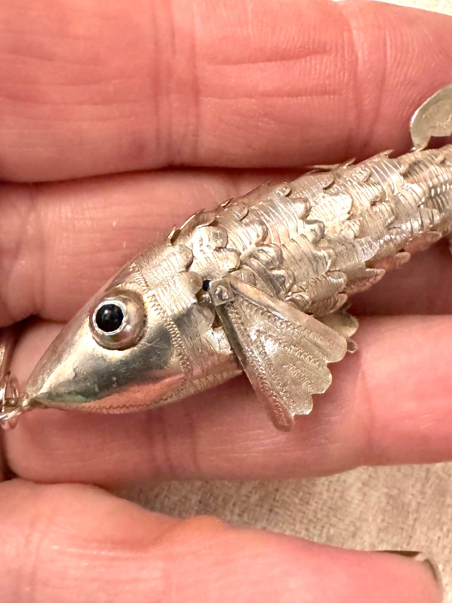 BIG Articulated Silver Fish 3
