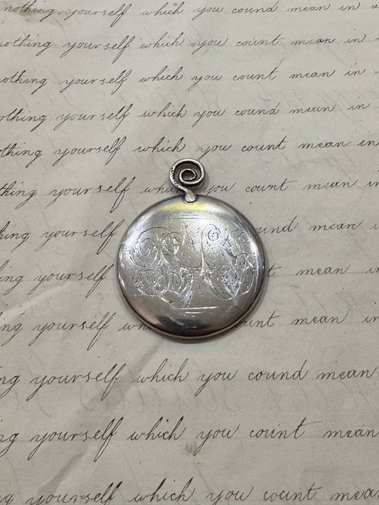 Large Round Victorian Purse Mirror