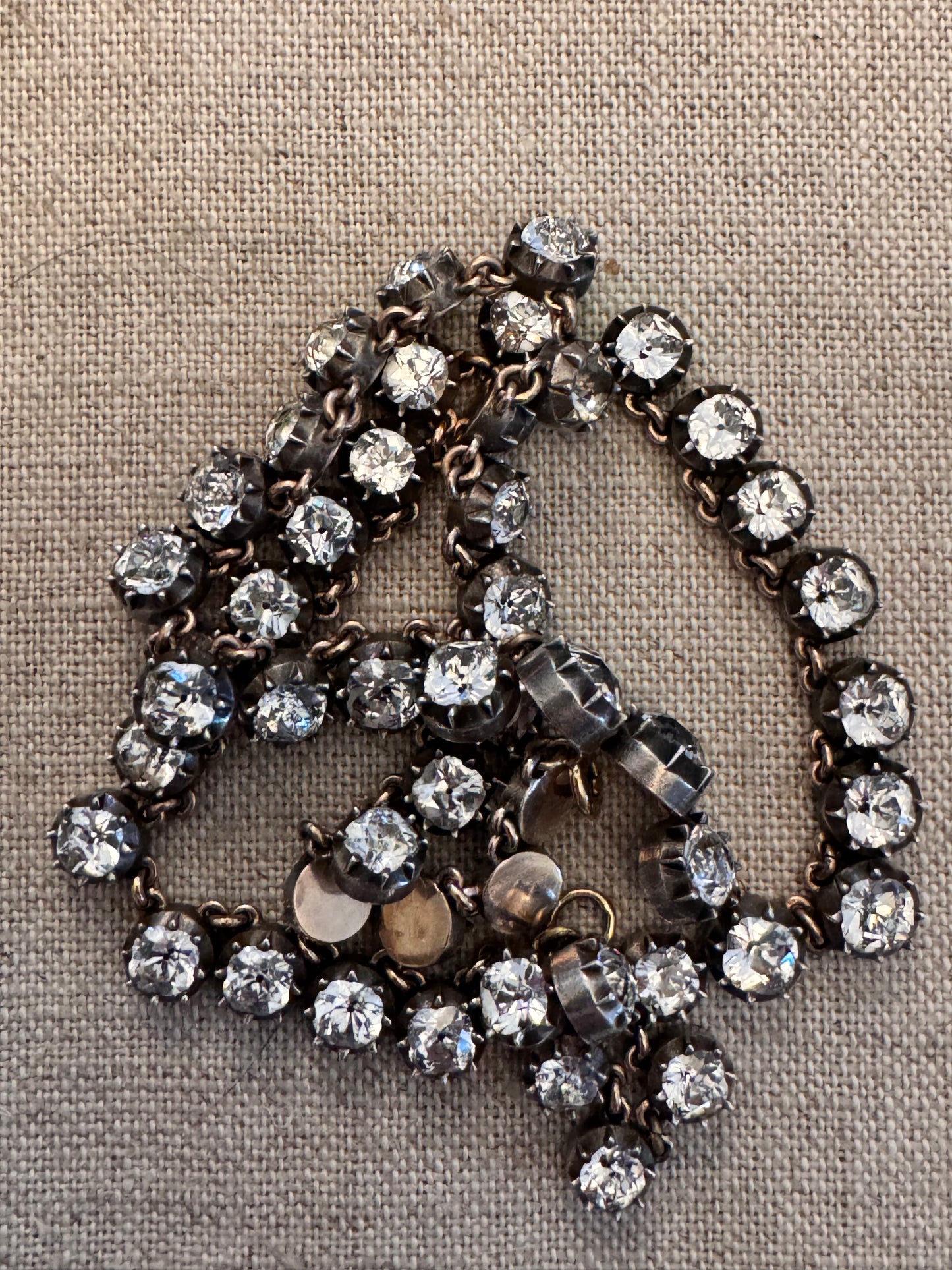 Antique Clear Past Riviére Necklace