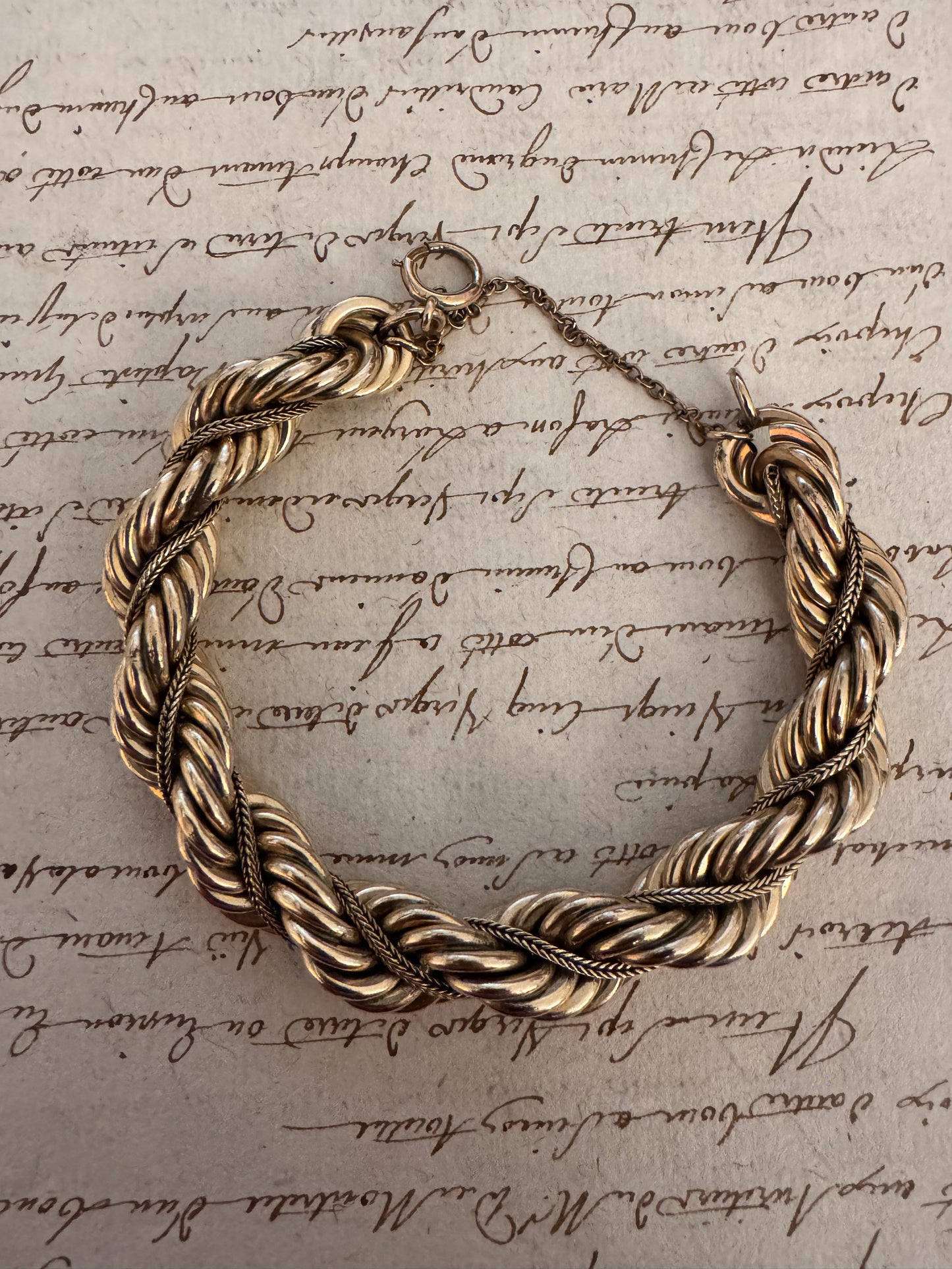 substantial high-quality gold filled rope chain bracelet