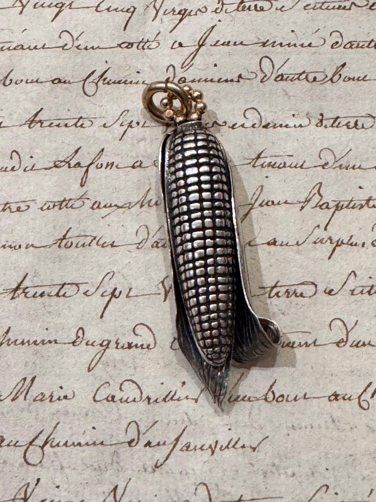 Incredible Intricate Corn on the Cob Pendant/Fob