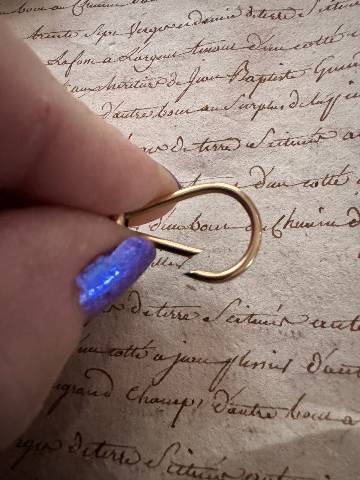 Antique 18k Gold Huge Dog Clip
