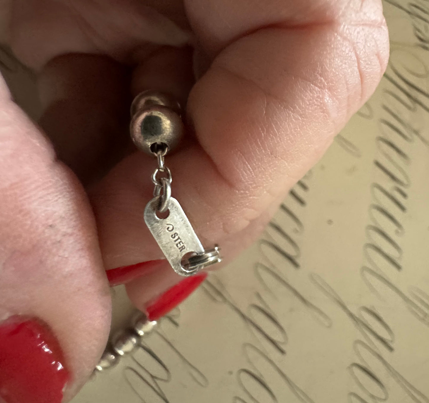 Beautiful Graduate Sterling Bead Necklace