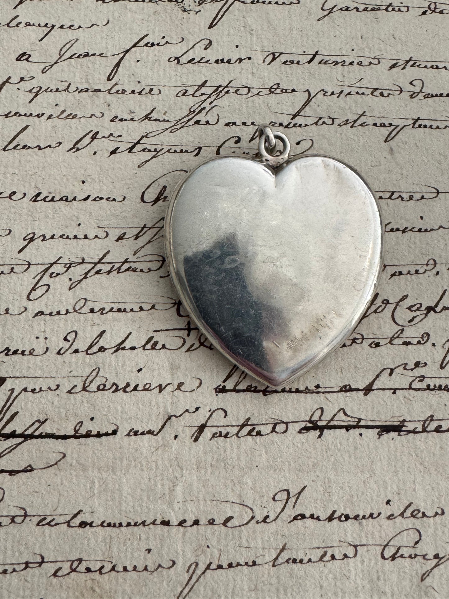 Rare Signed Unger Brothers Art Nouveau Heart Locket