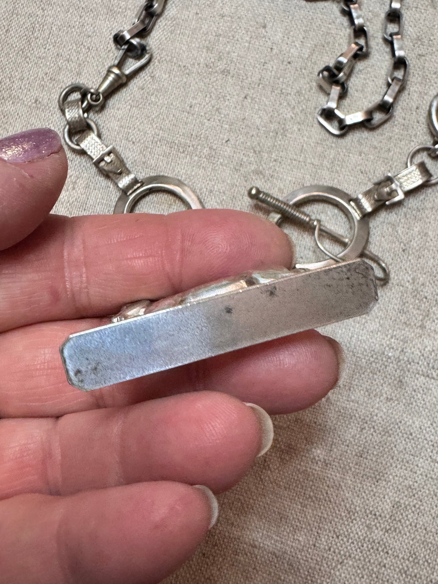 Spectacular Equestrian Watch Chain and Fob Necklace