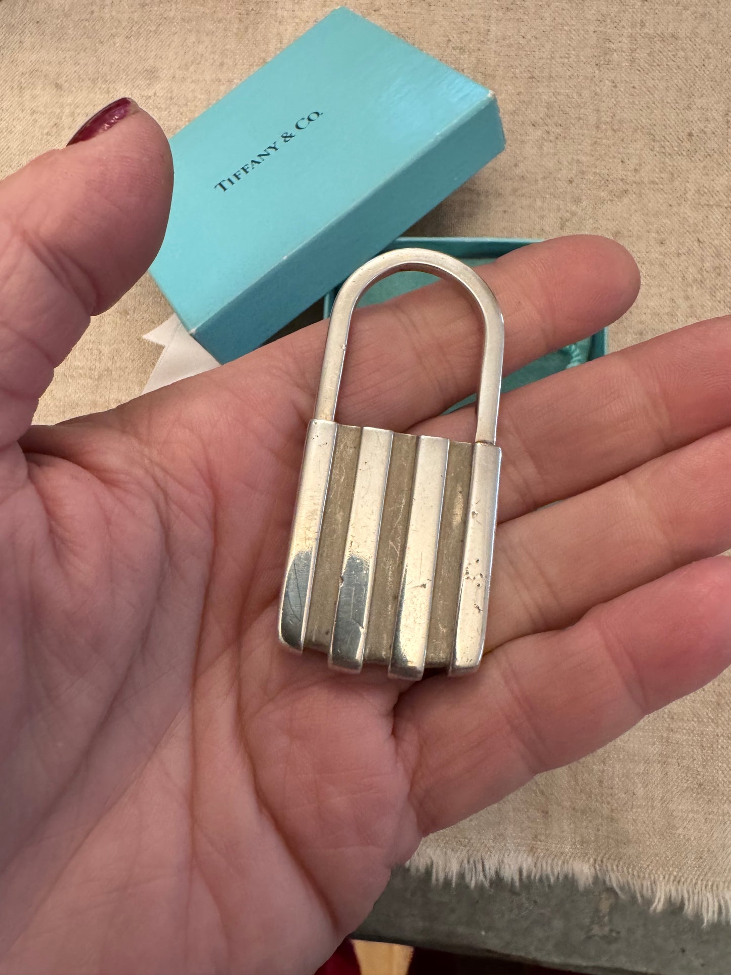 Vintage Tiffany Sterling Padlock dated 1995