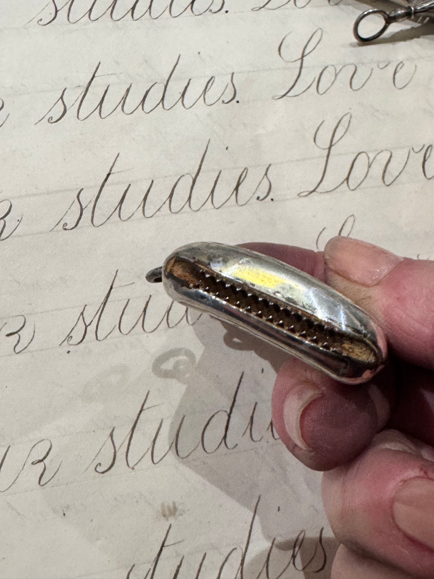 Beautiful English fully engraved match safe