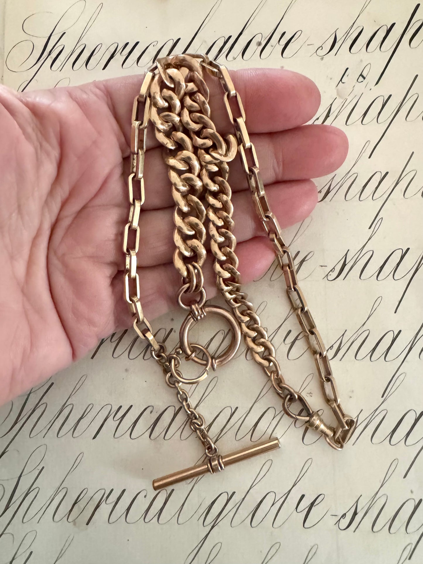 Heavy French Antique Gold Filled Watch Chain