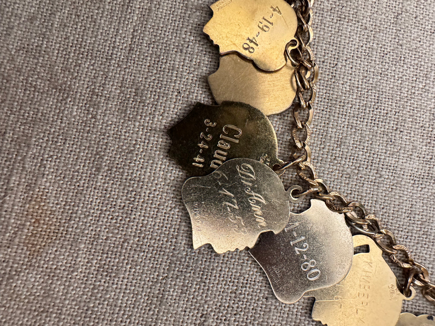 Gold Filled SilhouetteHeads Charm Bracelet
