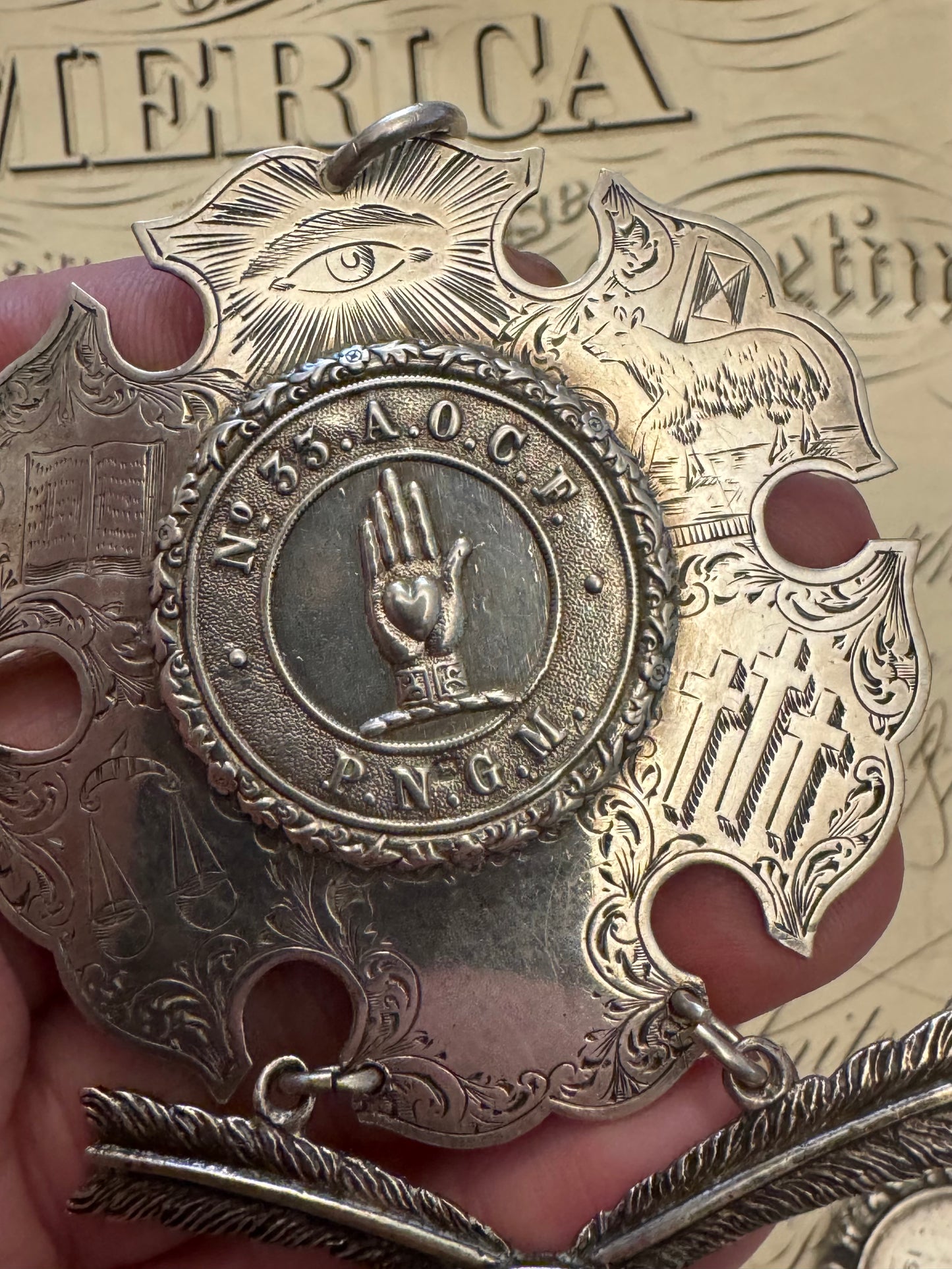 [JOE TEST] Incredible English Antique Sterling Goodfellows Medallion (Copy)