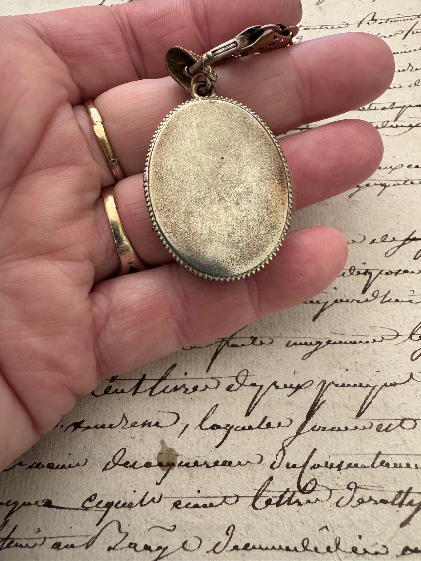 Victorian Gold Plated Silver Granulated Locket No. 1