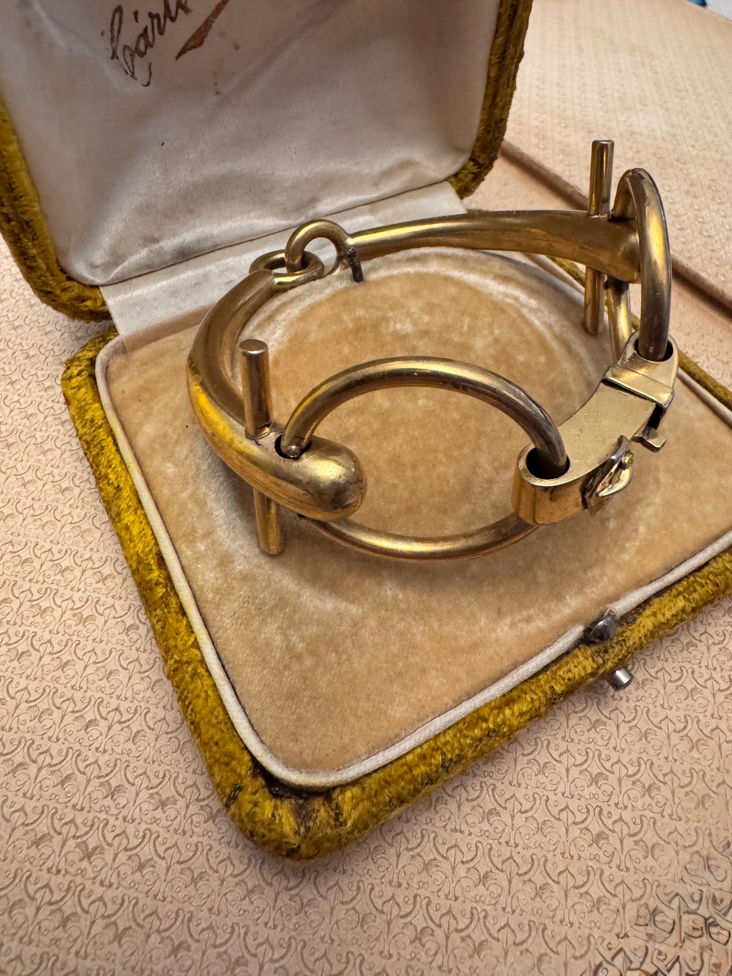 Fantastic Gold Plated Silver Equestrian Horsebit Bracelet