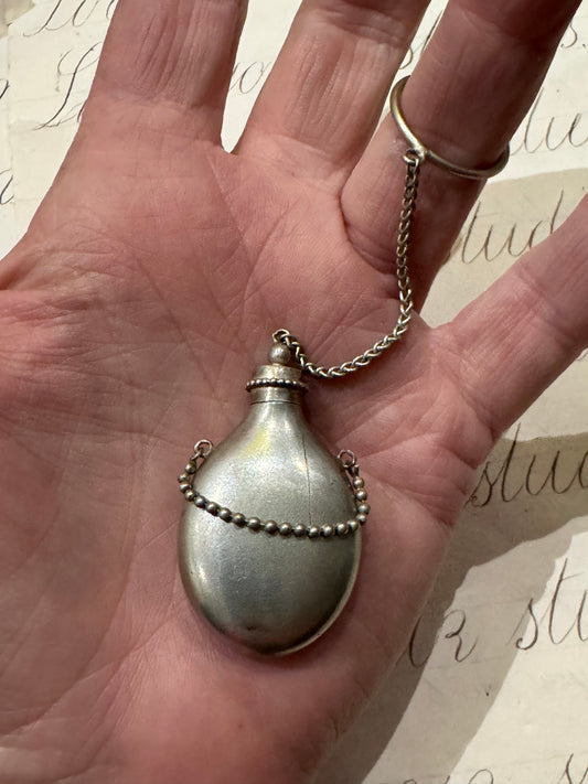 Lovely Norwegian Sterling Miniature Perfume Bottle