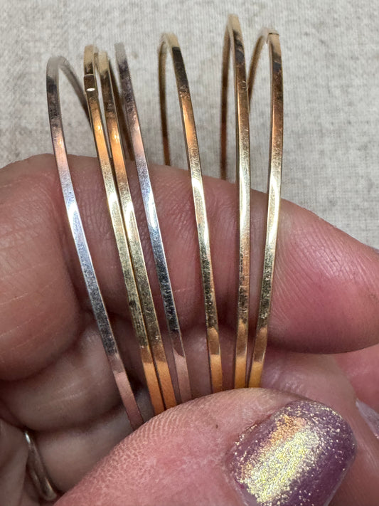 14k Gold Semainier Set of 7 Bracelets from Italy