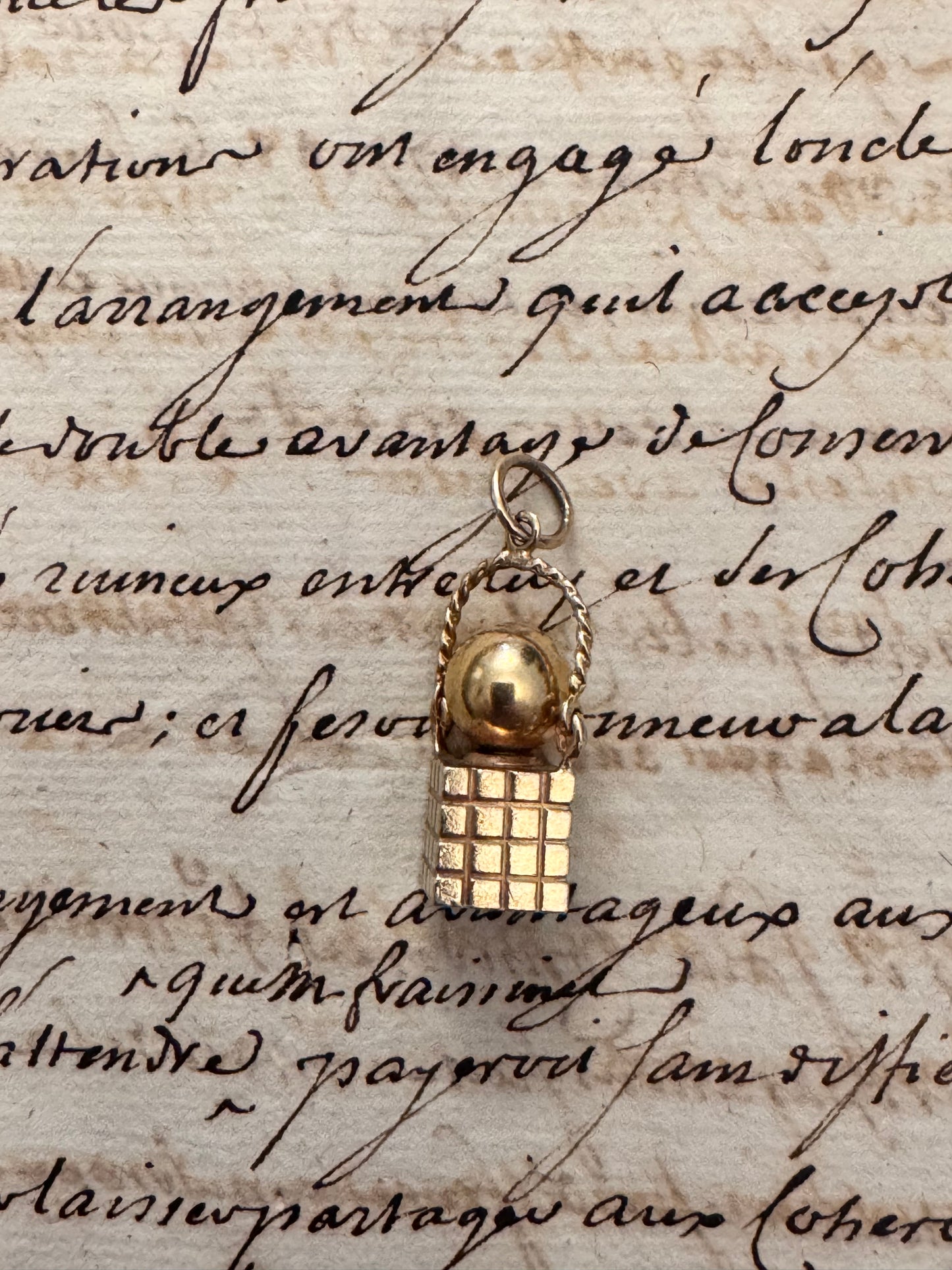 miniature vintage 14k gold perfume bottle charm
