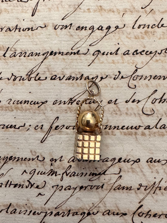 miniature vintage 14k gold perfume bottle charm