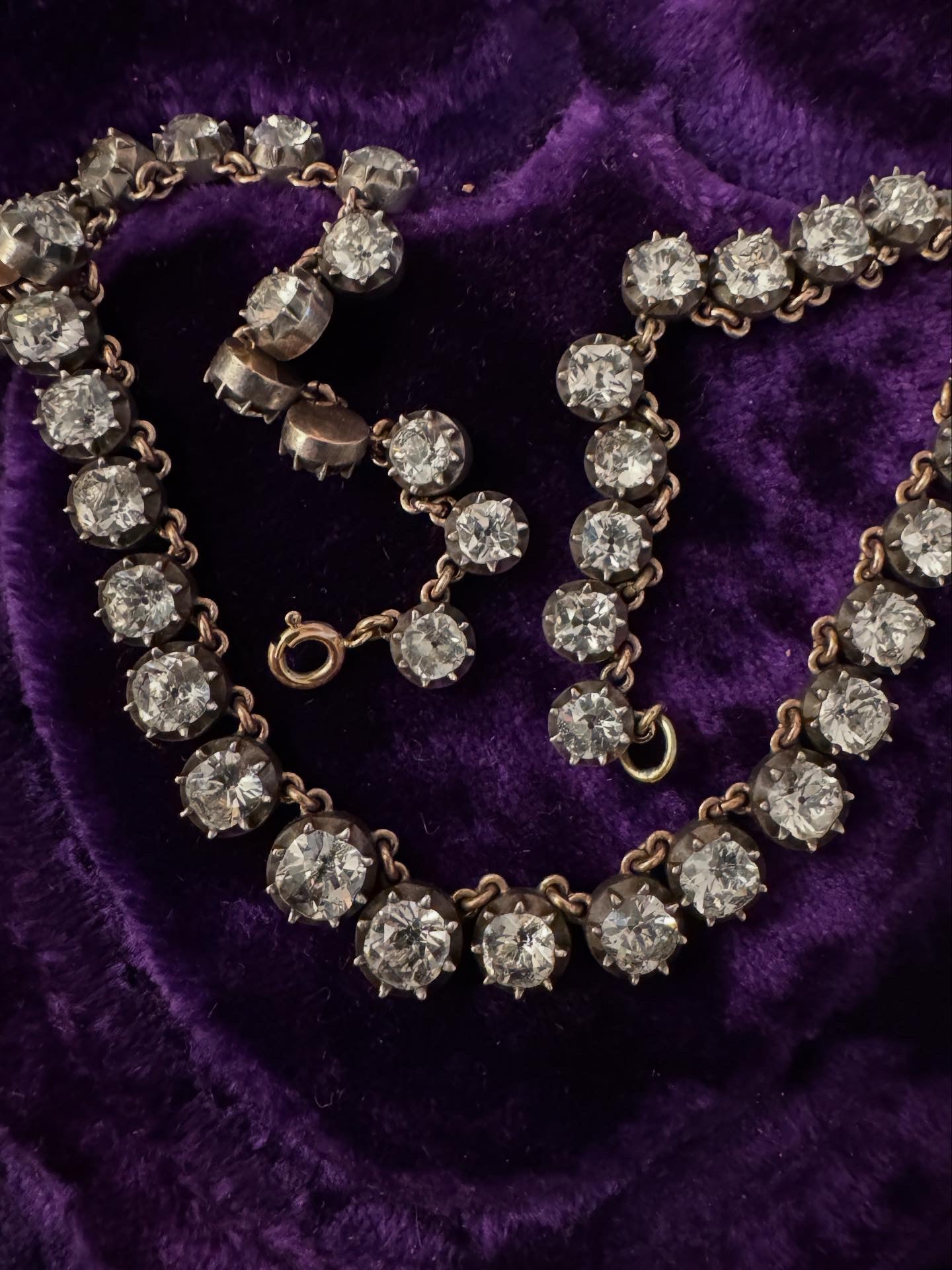 Antique Clear Past Riviére Necklace