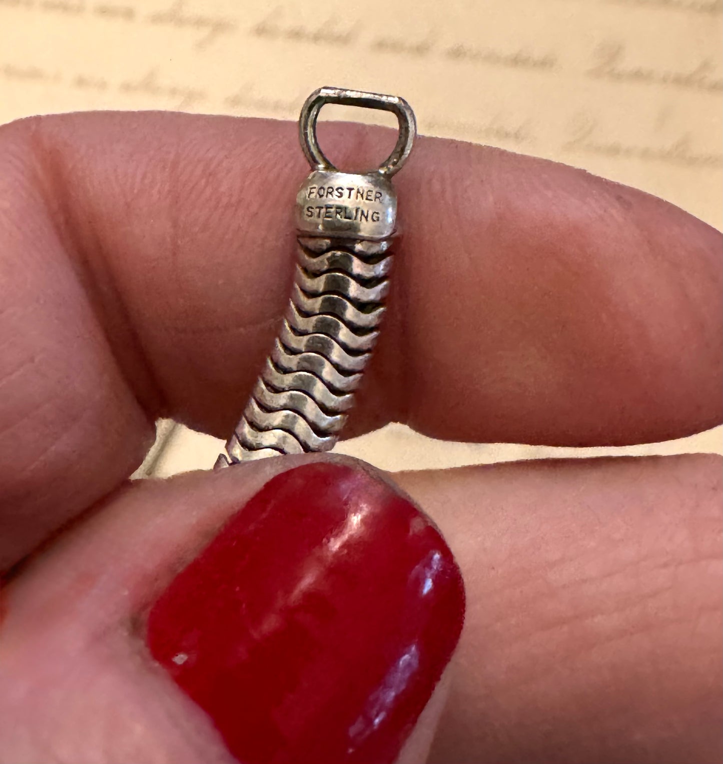 Hefty Sterling Snake Chain Forstner Watch Chain