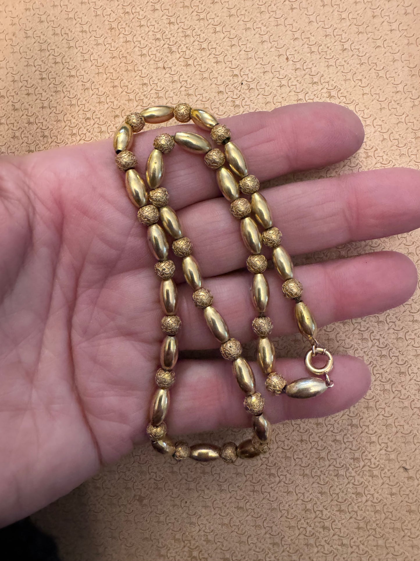 Spectacular Victorian Gold Filled Plain and Ornate Beads