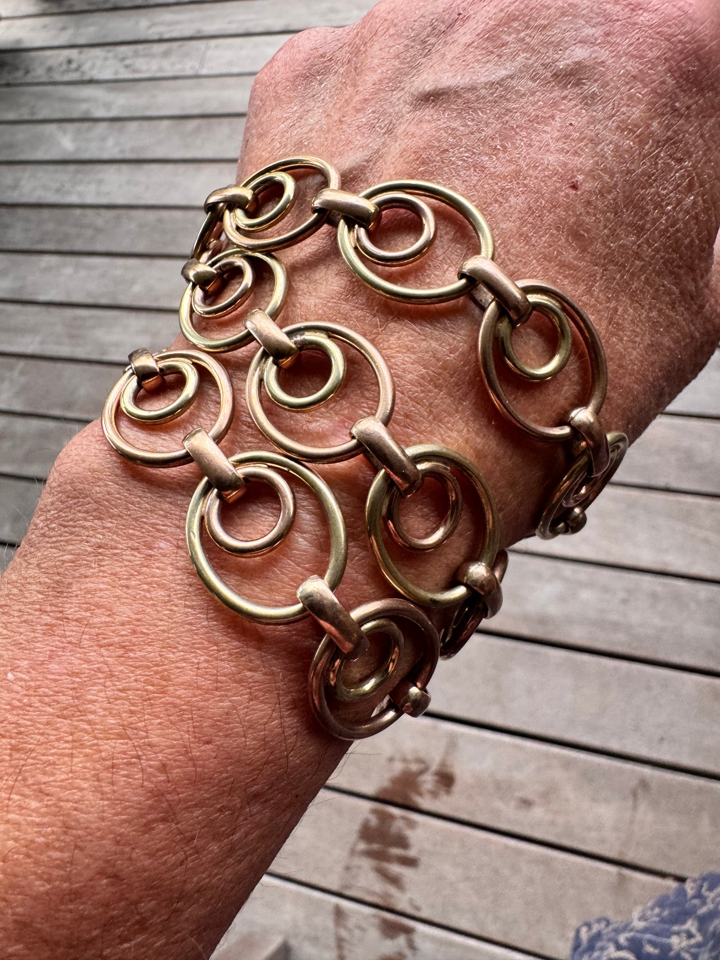 Amazing Sterling Vermeil Necklace and Bracelet Set