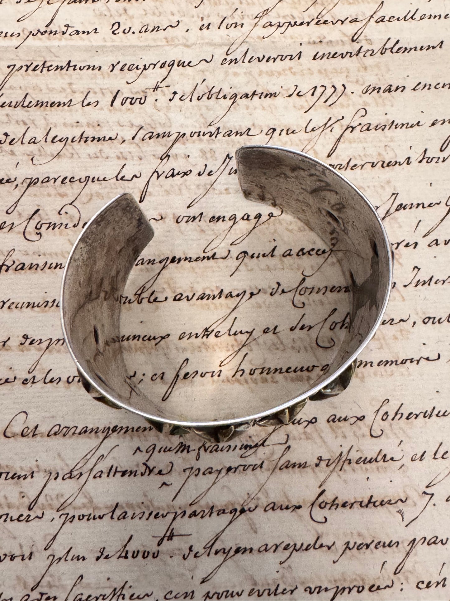 spectacular, rare Sterling Rebajes cuff with stars￼