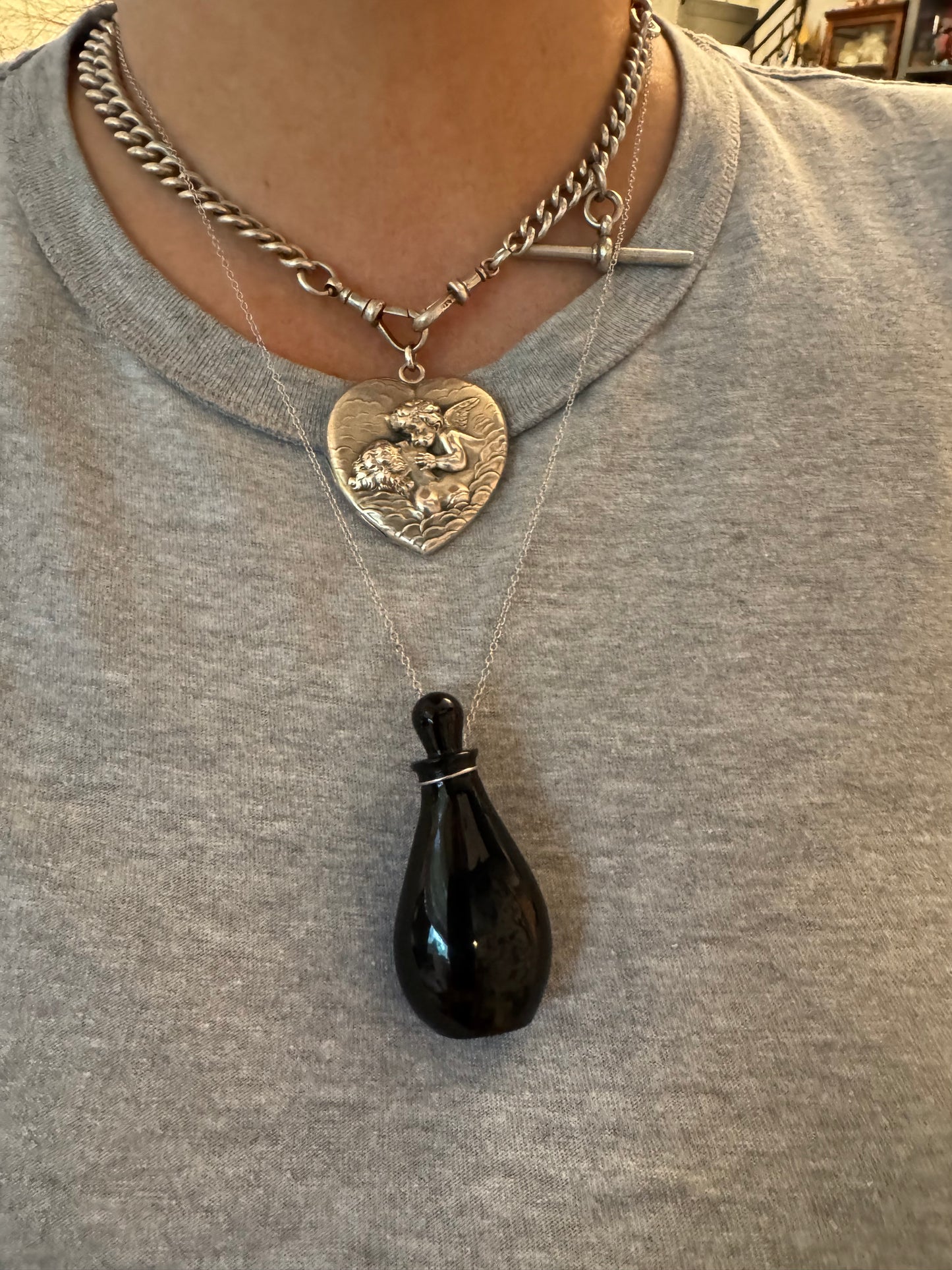 Spectacular Set of Elsa Peretti for Halston Perfume Bottle Necklaces