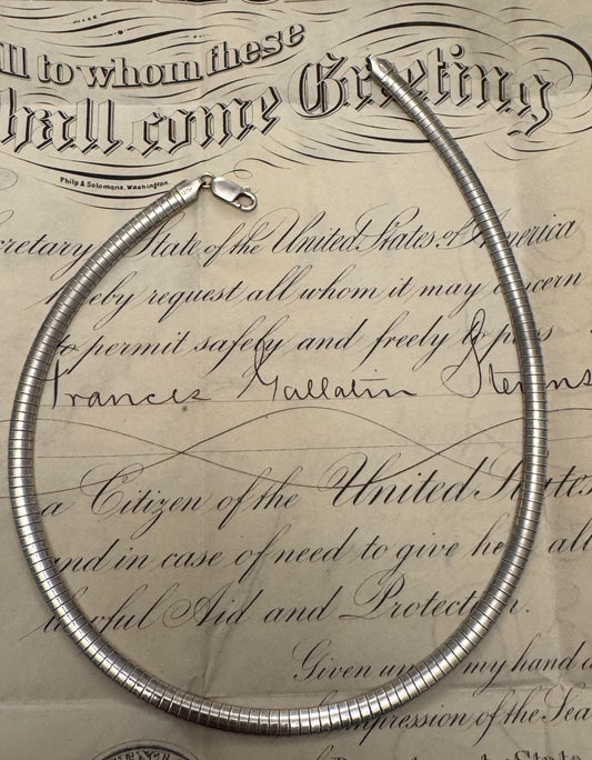 Vintage 1980’s Sterling Italian chunky Omega Chain
