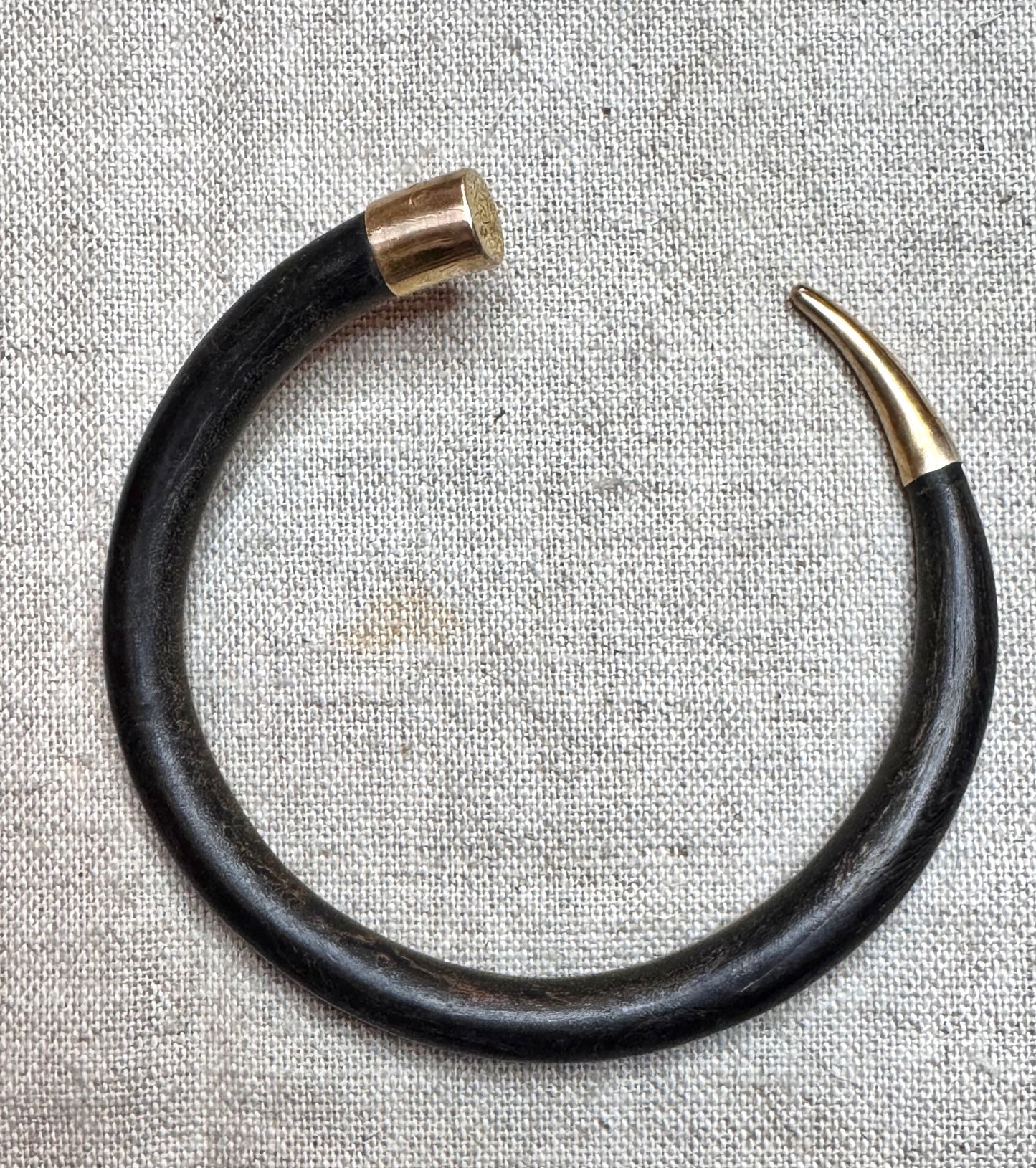 Buffalo Horn Bracelet #1 Tipped in 14k Gold