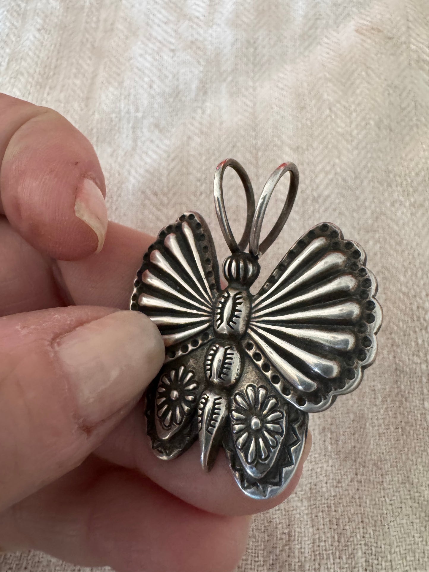 Beautiful Native American Sterling Butterfly